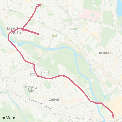 Cardiff Bus  map