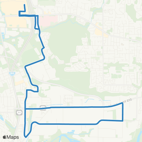 ClackCo Clackamas Industrial Area Shuttle map