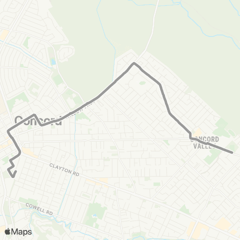 County Connection Concord High / El Dorado / Concord BART map