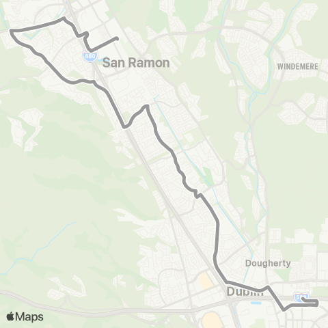 County Connection Broadmoor / Dublin / Pleasanton BART map