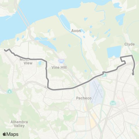 County Connection Martinez Amtrak / North Concord BART map