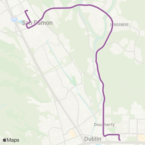 County Connection Dublin BART / San Ramon map