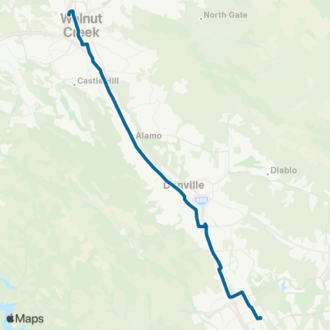 County Connection Walnut Creek BART / San Ramon map