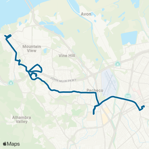County Connection Concord BART / Amtrak map