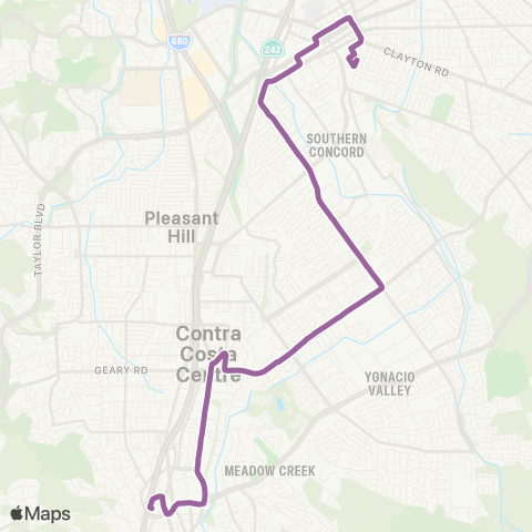County Connection Concord BART / Walnut Creek BART map