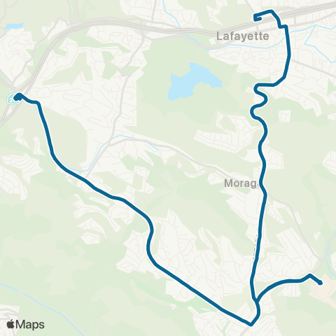 County Connection Lafayette BART / Orinda BART map