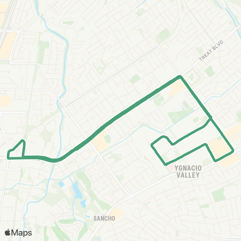 County Connection Pleasant Hill BART / Shadelands map