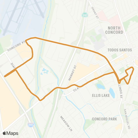 County Connection Concord Commuter Express map