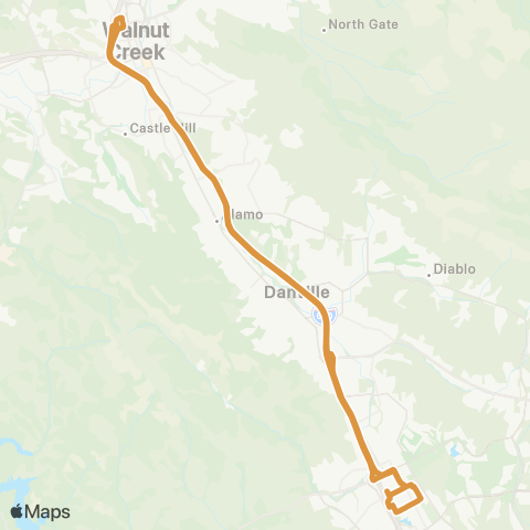 County Connection San Ramon / BART Walnut Creek map