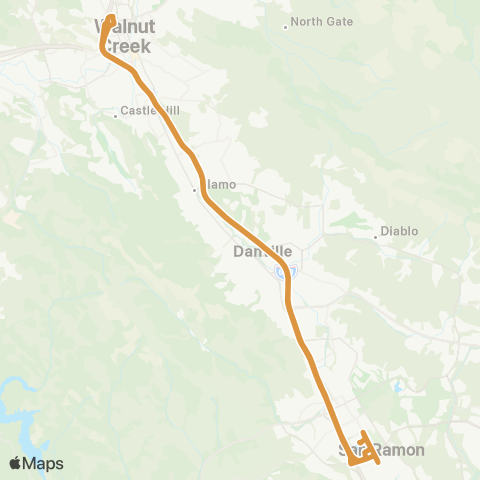 County Connection BART Walnut Creek / Bishop Ranch map