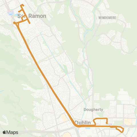 County Connection Dublin BART / Bishop Ranch map