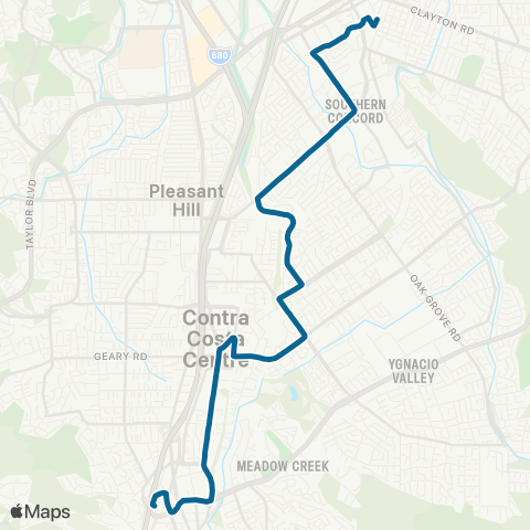 County Connection Concord BART / Walnut Creek BART map