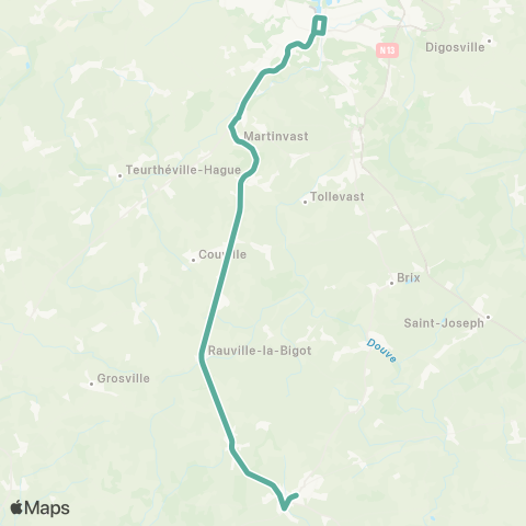 Cap Cotentin Cherbourg en Cotentin - Bricquebec en Cotentin map