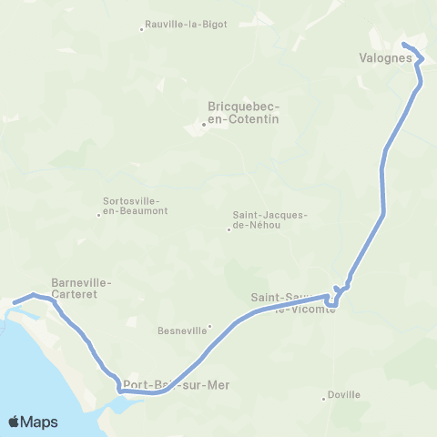 Cap Cotentin - Scolaires Valognes - Barneville Carteret map