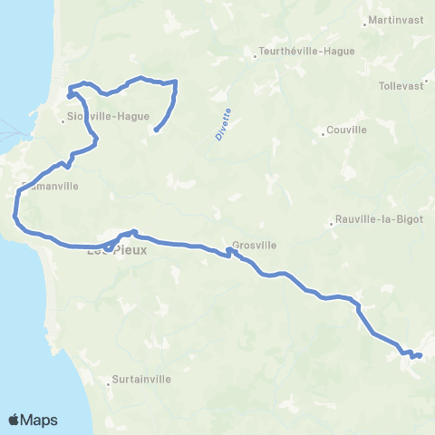 Cap Cotentin - Scolaires Bricquebec en Cotentin - Helleville map