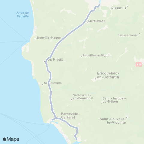 Cap Cotentin - Scolaires Cherbourg en Cotentin - Portbail sur Mer map