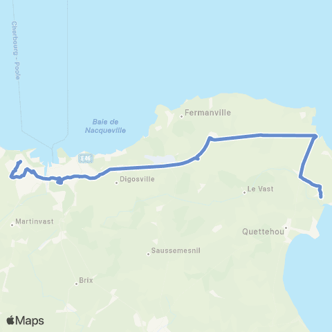 Cap Cotentin - Scolaires Cherbourg en Cotentin - Reville map