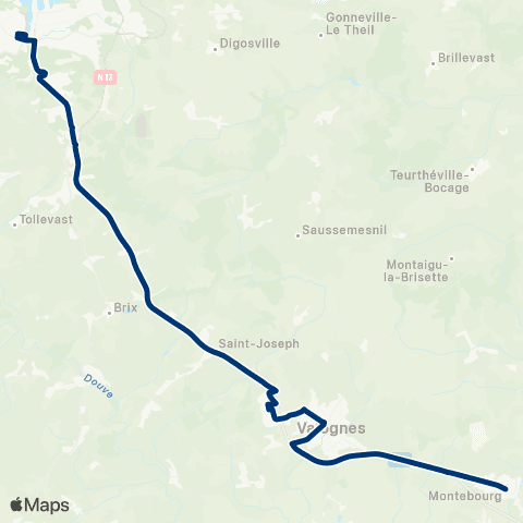 Cap Cotentin Cherbourg en Cotentin - Montebourg map