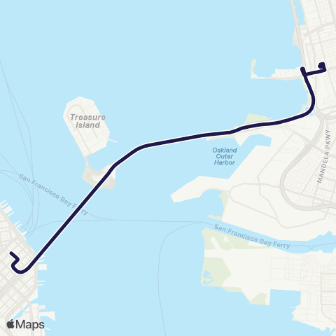 Capitol Corridor SF Shuttle map