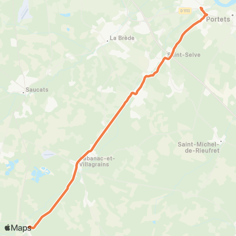 Navette de Montesquieu Villagrains - Bourg - Gare de Beautiran map