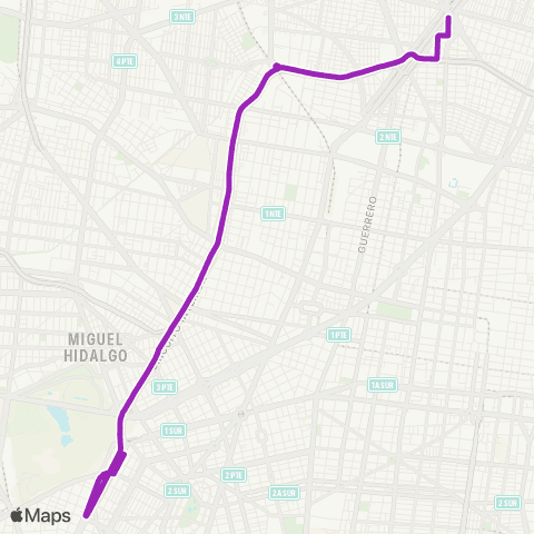 Corredores Concesionados La Raza Línea 5 - Juanacatlán map
