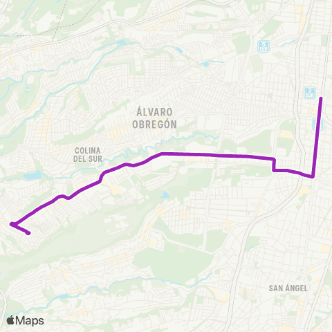 Corredores Concesionados Mixcoac - Queso map
