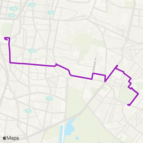 Corredores Concesionados Metro Taxqueña - UACM Tezonco por Escuela map