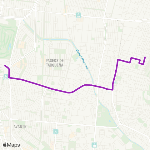 Corredores Concesionados Metro Taxqueña - Los Reyes Culhuacán map
