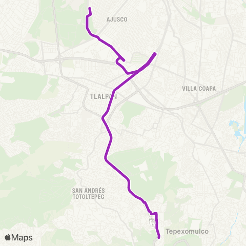 Corredores Concesionados C. U. - Pirul map