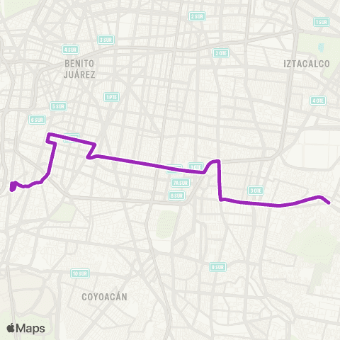Corredores Concesionados Barranca del Muerto - Ermita map