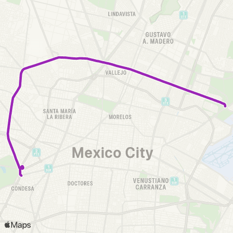 Corredores Concesionados Odontología por puente - Chapultepec por puente map