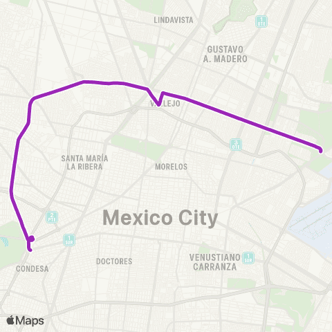Corredores Concesionados Odontología - Chapultepec map