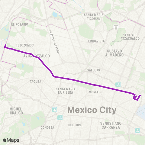 Corredores Concesionados Panteón San Isidro - Metro Oceanía Norte 172 map