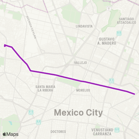 Corredores Concesionados Metro Camarones - Manchuria map