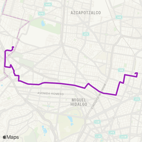 Corredores Concesionados Cuatro Caminos - Buenavista map