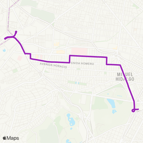 Corredores Concesionados Ingenieros Militares - Chapultepec map