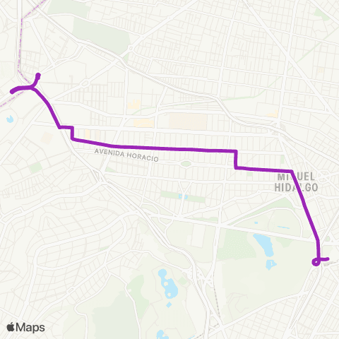 Corredores Concesionados Lomas de Sotelo por Homero - Chapultepec map