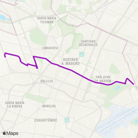Corredores Concesionados Av. Ceylán - Av. Central map
