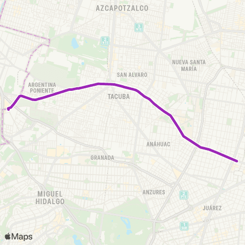 Corredores Concesionados Cuatro Caminos - Revolución map