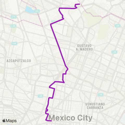 Corredores Concesionados Candelaria - Metro Balderas map