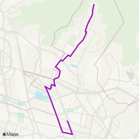 Corredores Concesionados Lomas - Metro Politécnico map