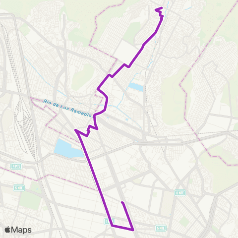 Corredores Concesionados Peñas Negras - Metro Politécnico map