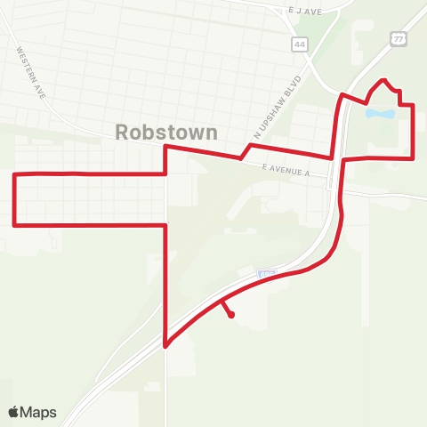 CCRTA Robstown South map