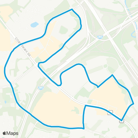 CobbLinc Cumberland Circulator map