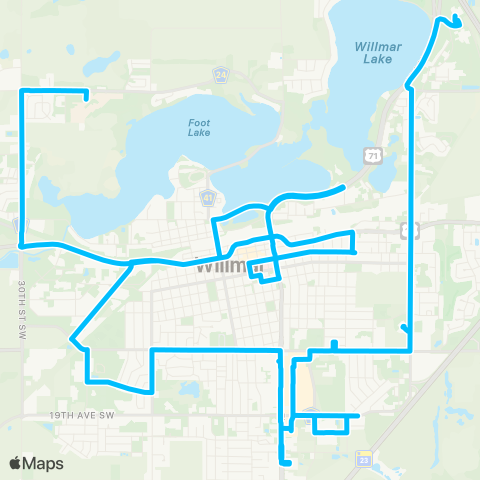 Central Community Transit Willmar map