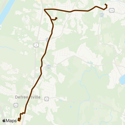 CDTA North Greenbush Shopping Bus map