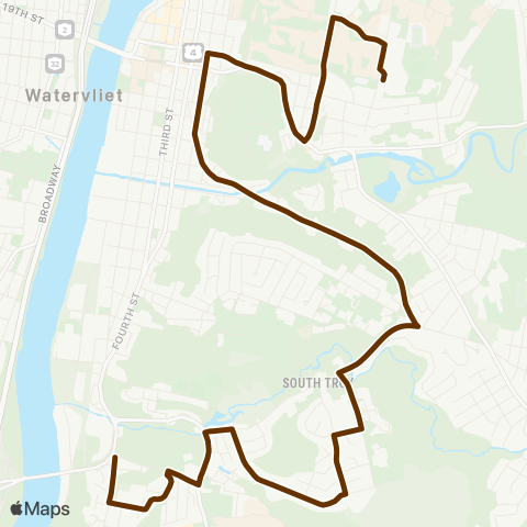 CDTA Troy Shuttle map