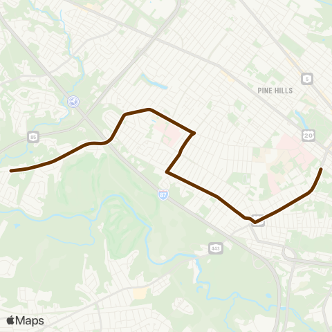 CDTA Delaware Shuttle map
