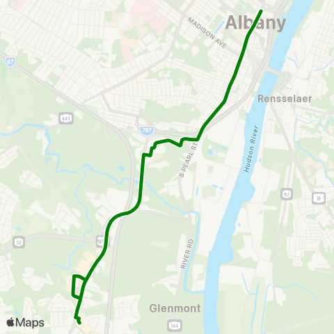 CDTA Albany Glenmont map