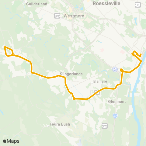CDTA Delmar Bypass Express map